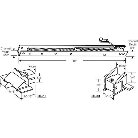 Strybuc 19in Window Channel Balance 60-182-4